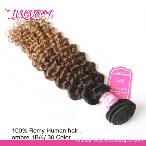 100% Top Quality Ombre Color Hair 10a Three tone Brazilian Hair Deep Wave hair bundles
